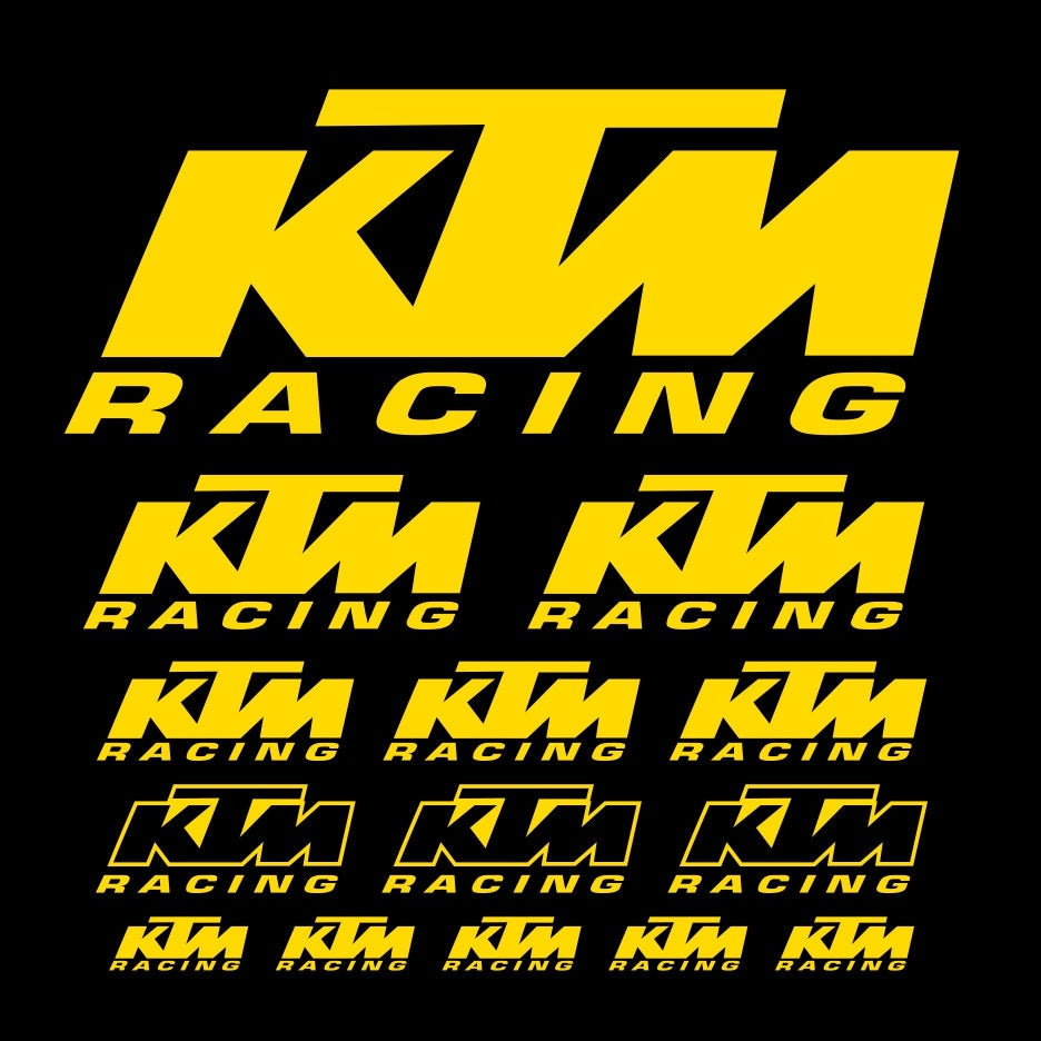 14 Pcs Logos Set KTM Racing Decal Stickers