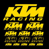 14 Pcs Conjunto de Logotipos KTM Racing Decal Adesivos | Kit Premium Logo Decalques | Adesivos para decoração de corrida