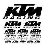 14 Pcs Conjunto de Logotipos KTM Racing Decal Adesivos | Kit Premium Logo Decalques | Adesivos para decoração de corrida