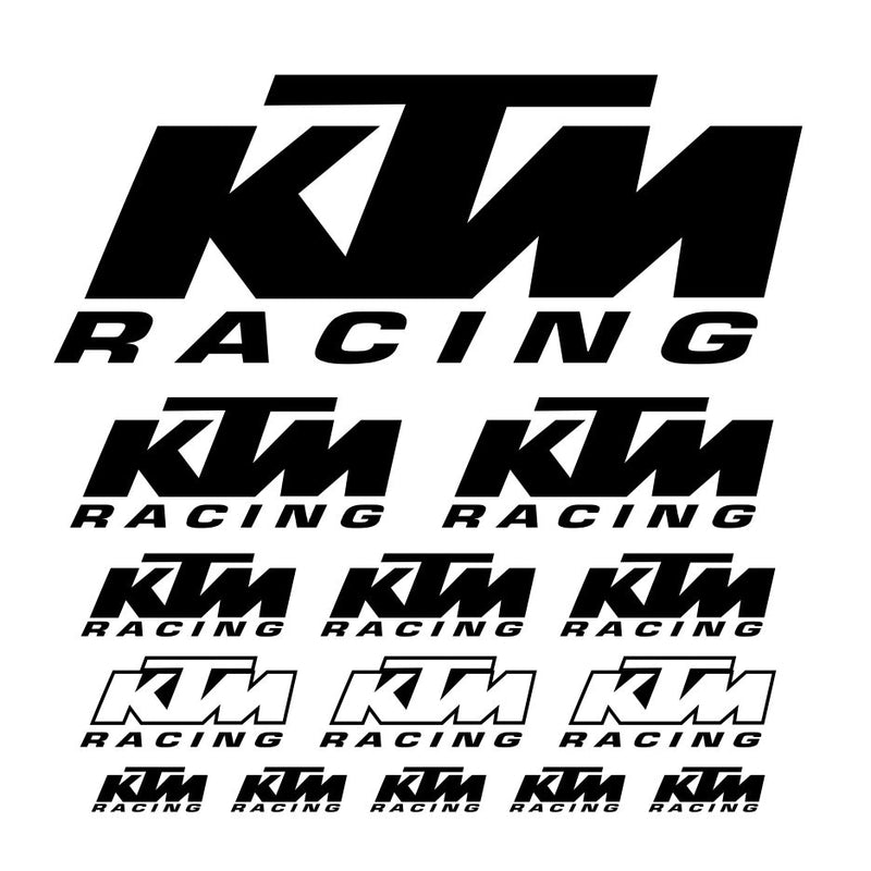 14-teiliges Logo-Set KTM Racing-Aufkleber | Kit Premium-Logo-Aufkleber | Renndekor-Klebstoffe