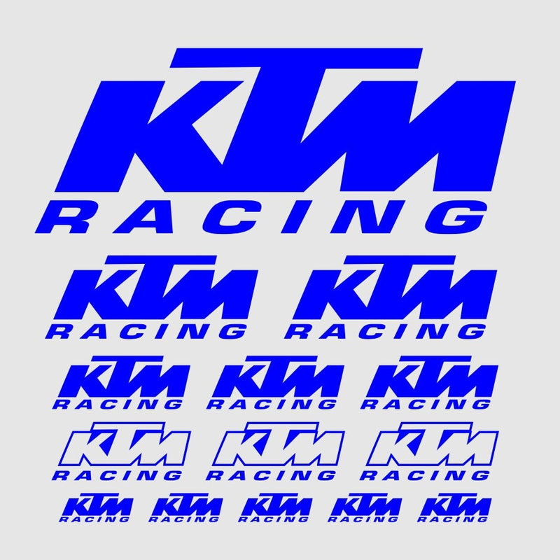 14 Pcs Conjunto de Logotipos KTM Racing Decal Adesivos | Kit Premium Logo Decalques | Adesivos para decoração de corrida