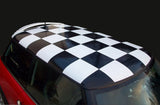 1 Pcs Set Mini Cooper Black & White Chess roof kit Decal