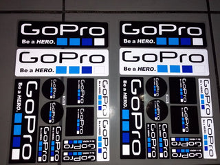 Kit 13 Pcs GoPro Logo Stickers