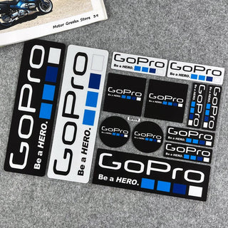 Kit 13 Pcs GoPro Logo Stickers