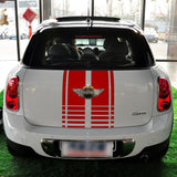 Set 4 Pcs Racing Stripes Sticker Hood Trunk Kit Decal for Mini Cooper