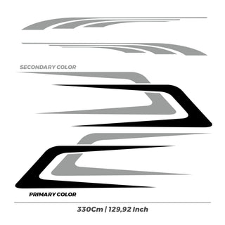 Kit 2 peças grandes Nanny Car RV Full Body DIY Adesivo para carro de faixa longa Adesivo de vinil estilo universal Adesivo legal para carro Adesivo à prova d'água