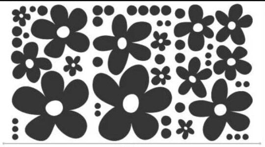 Set 15 Pcs Decor Sticker Flower Stickers. Beauty Kit Pattern for Cars and Trucks