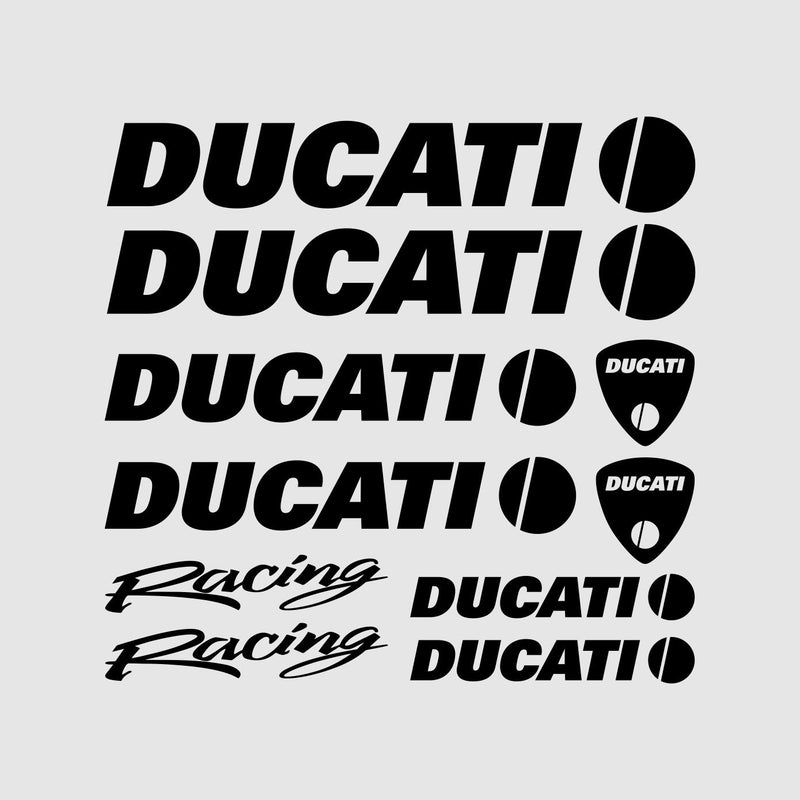 10X Set Ducati Racing Decal Stickers kit | Set kit Moto Adhesive Decor