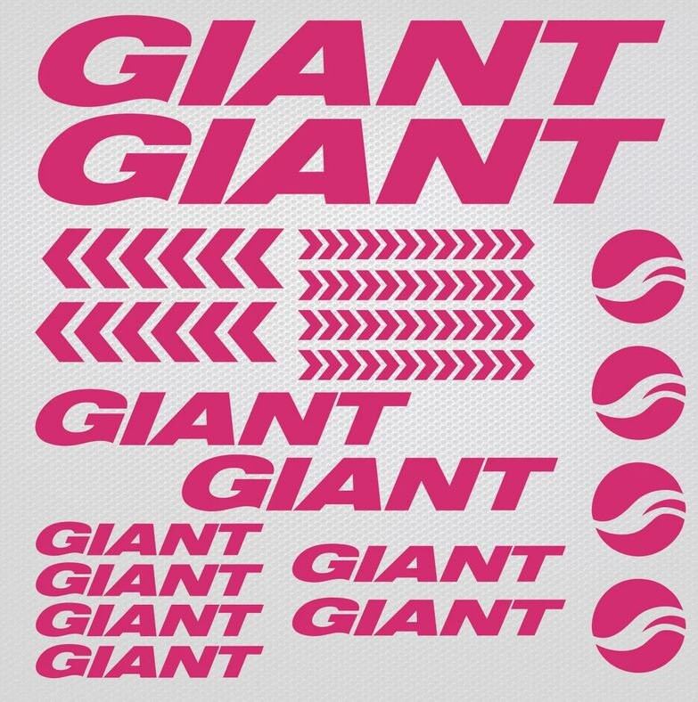 15X Set Giant Mountain Bike Sticker. Kit Bicycle Adhesive Sport Decal