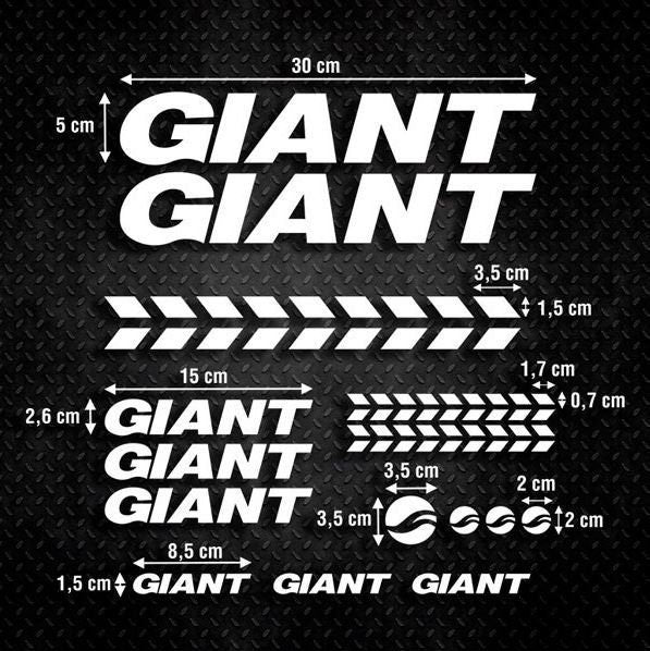 15X Set Giant Mountain Bike Sticker. Kit Bicycle Adhesive Sport Decal