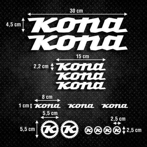 19X Set Kona Mountain Bike Sticker. Bicycle Adhesive Sport Decal