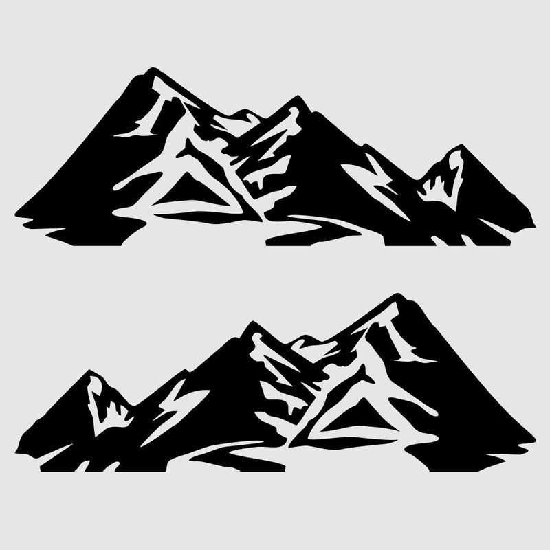 2 Pcs Set Mountains Car Decal Vinyl Sticker For Vans and Trucks Trailer Side Bodies