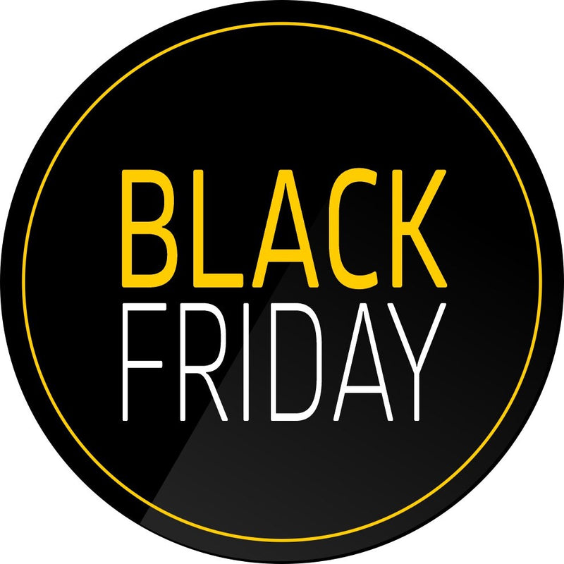 2 Pcs Set Black Friday commercial showcase promo Stickers  |  Kit Sales Stickers | Signage decals