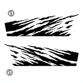 Set 2 Pcs Lateral Vinyl Off Road vehicle Both Sides Fire Decal