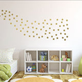 Conjunto de 70 peças de adesivos de parede de estrelas para quarto de crianças, decoração de casa, decalques de parede para crianças, arte, adesivos de parede para crianças, papel de parede