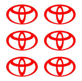 Set 6x Toyota Emblem Decal Sticker | Premium Logo Decals