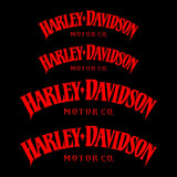 4-teiliges Harley-Davidson-Aufkleber-Set | Set-Kit Moto-Klebedekor