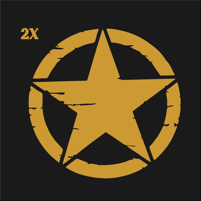 Kit 2 Pcs Lateral Military Star Decals Auto Styling Decoration Accessories for 4x4 Off Road