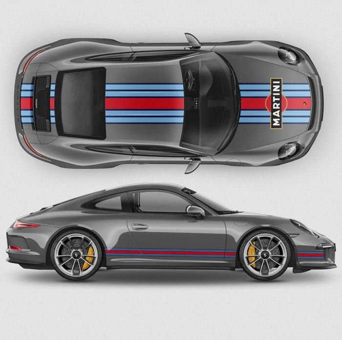 Martini Racing Stripes Set for Carrera - Vinyl self adhesive graphic car sticker decals