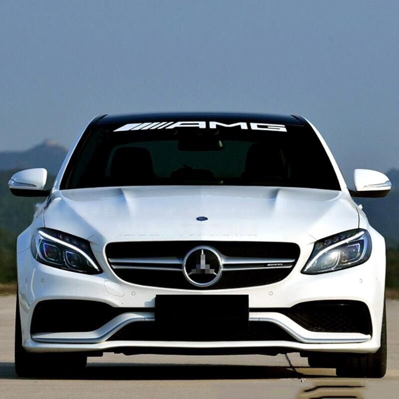 Windshield Mercedes AMG Car Sunstripe Sticker. Mirror vinyl stikers stripes decal graphics for car and truck