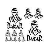 Set mit 12 Dakar-Rennaufklebern | Kit Premium-Logo-Aufkleber | Renndekor-Klebstoffe