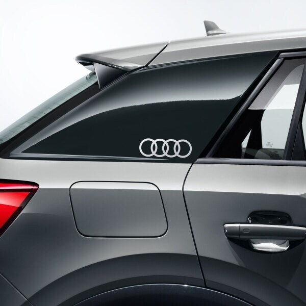 Set 2 Pcs Audi Emblem Decal Sticker | Premium kit 2 Logos Decals