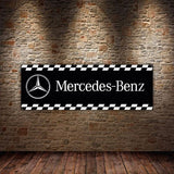 Banner Vinil Pvc Mercedes Logo | bandeira do escritório ou da sala de exposições, pôster | Oficina Automóvel | Poster Garagem Decoração | Presente | oficina | Lar