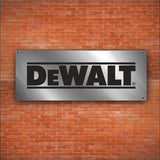 Dewalt Logo Banner PVC Vinyl | Büro- oder Ausstellungsraumflagge, Rennplakat | Auto Autohaus | Poster Garage Dekor | Geschenk | Werkstatt | Heim