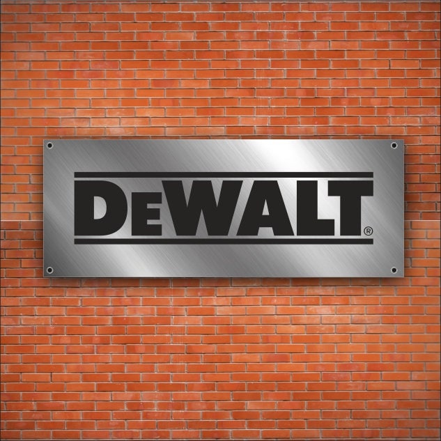 Dewalt Logo Banner Pvc Vinil | bandeira do escritório ou da sala de exposições, pôster | Oficina Automóvel | Poster Garagem Decoração | Presente | oficina | Lar