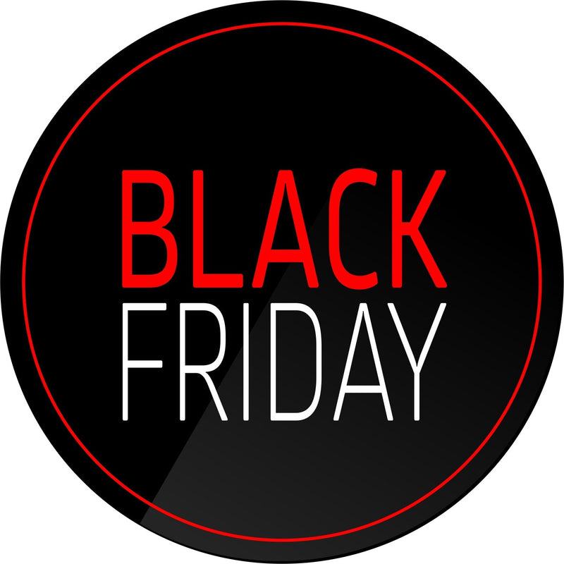 2 Pcs Set Black Friday commercial showcase promo Stickers  |  Kit Sales Stickers | Signage decals