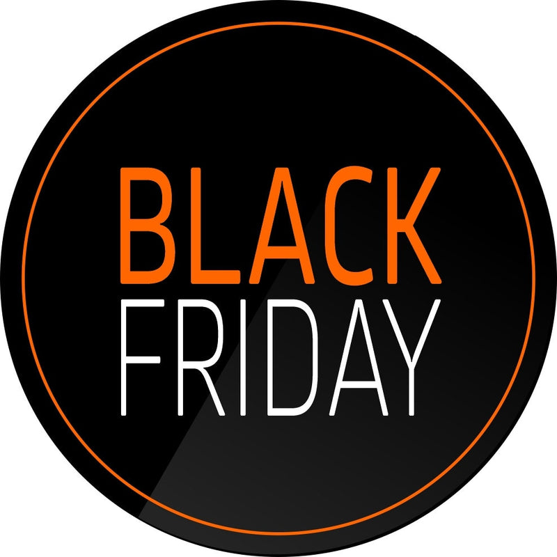 2 Pcs Set Black Friday commercial showcase promo Stickers  |  Kit Sales Stickers | Signage decals