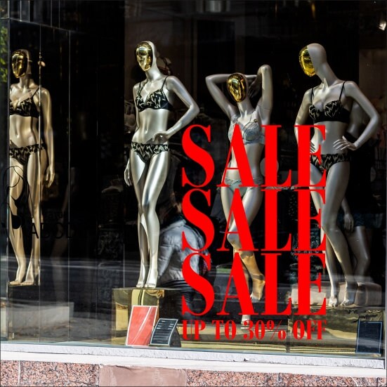 Shop Sales Window decal |  Customisable Window Sticker for store showcases