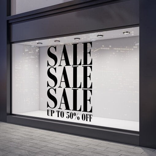 Shop Sales Window decal |  Customisable Window Sticker for store showcases