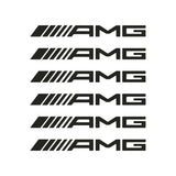 Set 6 Stück AMG Emblem Aufkleber Aufkleber | Kit Premium-Logo-Aufkleber