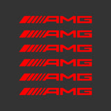 Set 6 Pcs AMG Emblem Decal Adesivo | Kit de decalques de logotipo premium