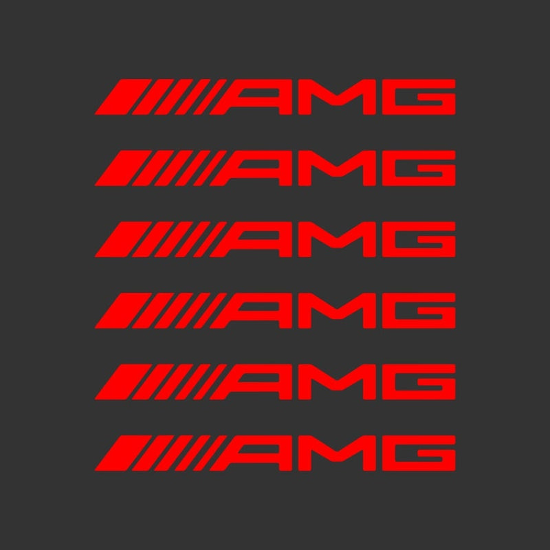 Set 6 Pcs AMG Emblem Decal Sticker | Kit Premium Logo Decals