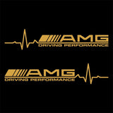 Set 2 Pcs AMG Driving Performance Emblema Adesivo Decalque | Kit de decalques do logotipo Mercedes Premium