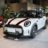 2Pcs Set Color-Mixed Mini Cooper bonnet stripes, stripes for hood, roof and boot, front top rear stripes, racing decoration decals