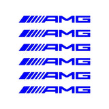 Set 6 Pcs AMG Emblem Decal Sticker | Kit Premium Logo Decals