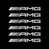 Set 6 Pcs AMG Emblem Decal Adesivo | Kit de decalques de logotipo premium