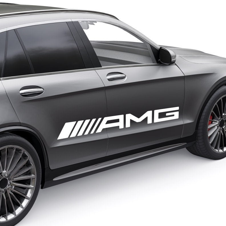 Set 6 Pcs AMG Emblem Decal Sticker | Kit Premium Logo Decals