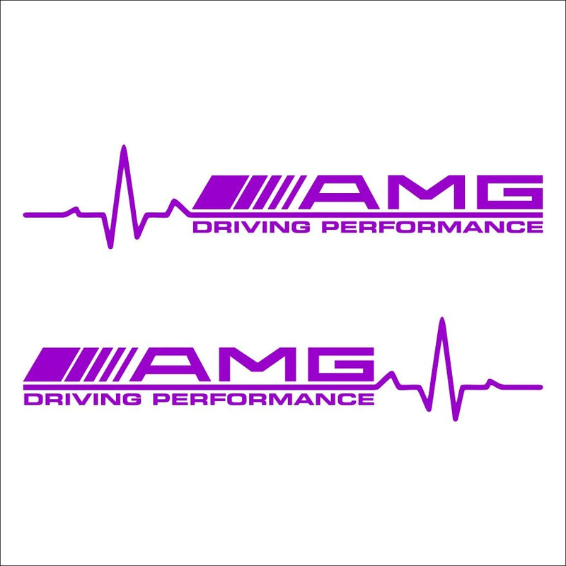 Set 2 Pcs AMG Driving Performance Emblem Decal Sticker | Kit Mercedes Premium Logo Decals