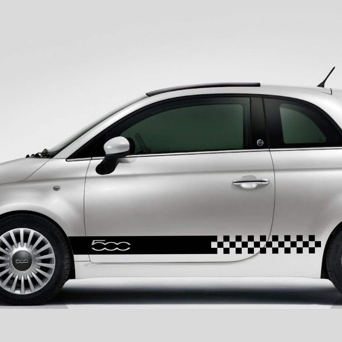 Set Fiat 500 Universal Car Side Skirt Stickers Decal