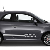 Set 2 Stripes Fiat 500 Both sides decor | Elegant Stripes Graphic car sticker decals