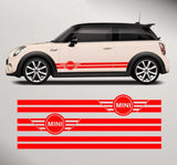 Set 3 sides for Mini Cooper all versions racing stripes, racing decoration decals, adhesive vinyl graphics