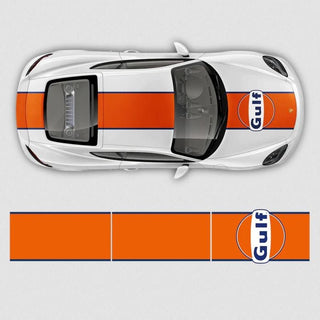 Conjunto de listras de corrida GULF Le Mans - decalques de adesivos gráficos autoadesivos de vinil para carros