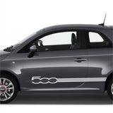 Set 2 Stripes Fiat 500 Both sides decor | Elegant Stripes Graphic car sticker decals