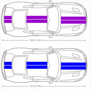 Set 2 Pcs Car Stickers Auto Hood Bonent Roof Tail Decor