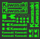 15X Logos Set Kawasaki Racing Aufkleber Aufkleber | Premium-Logo-Aufkleber | Renndekor-Klebstoffe