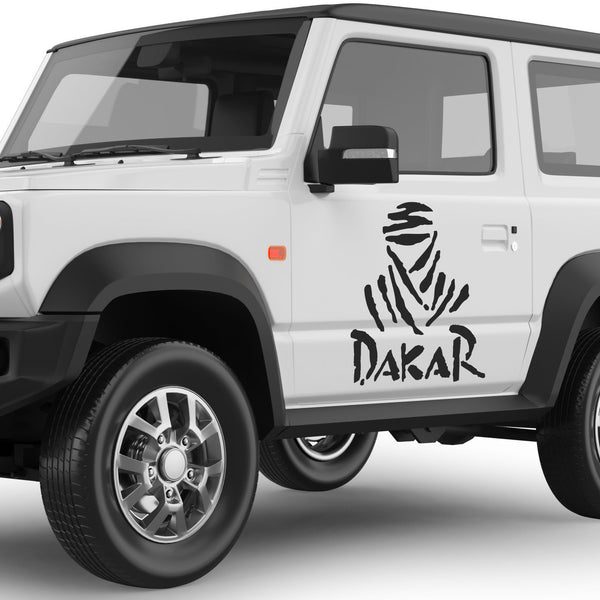 2 unidades de adesivo de vinil Dakar Racing para carros, motocicletas, 4x4, adesivos laterais de competição de automobilismo